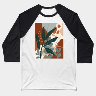 Abstract Leaf 3, Modern Minimal Art Baseball T-Shirt